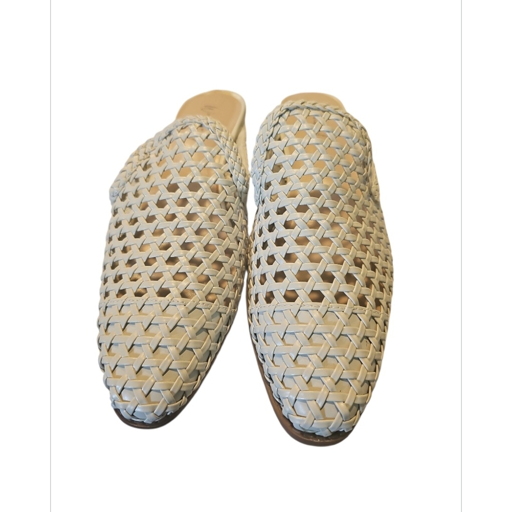 Women's Cream Woven Mules - Picture 4 of 4